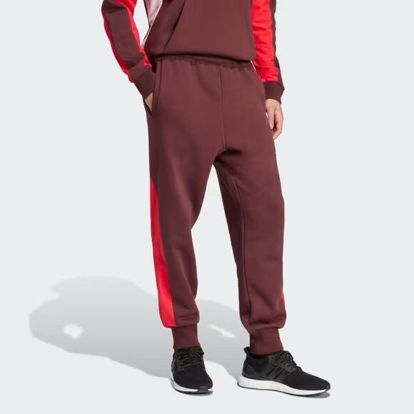 adidas Men Size 4XL Essentials Colorblock Pants Fleece Joggers Aurora Ruby NEW - Picture 2 of 11